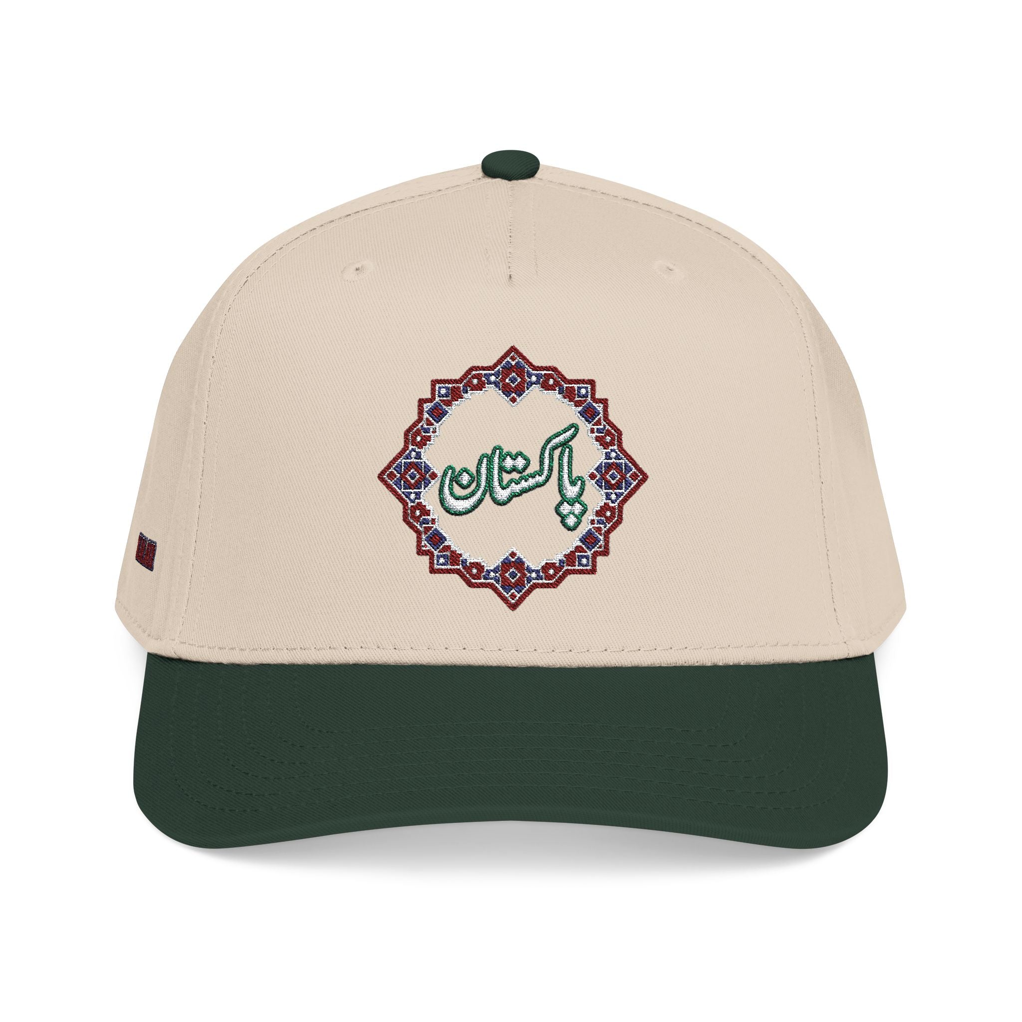 Pakistan Ajrak Baseball Cap — Embroidered Mid Profile Hat with Ajrak Motif