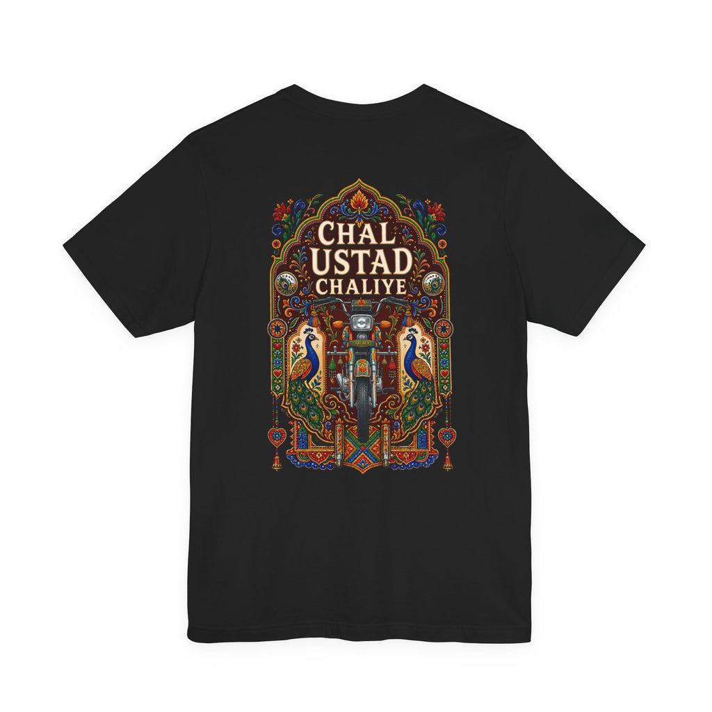 Chal Ustad Chaliye Graphic Tee — Vintage Pakistani Truck Art T‑Shirt