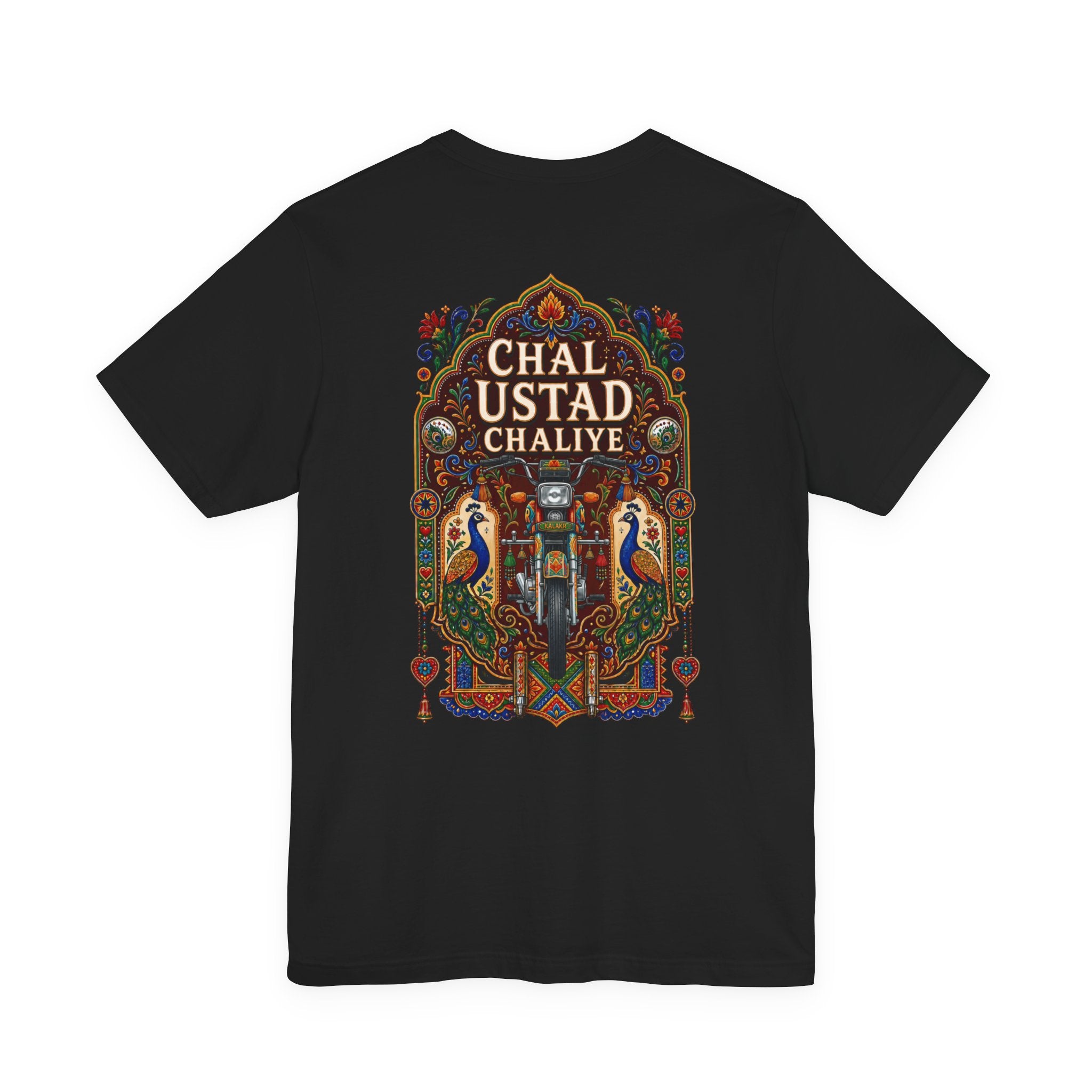 Chal Ustad Chaliye Graphic Tee — Vintage Pakistani Truck Art T‑Shirt