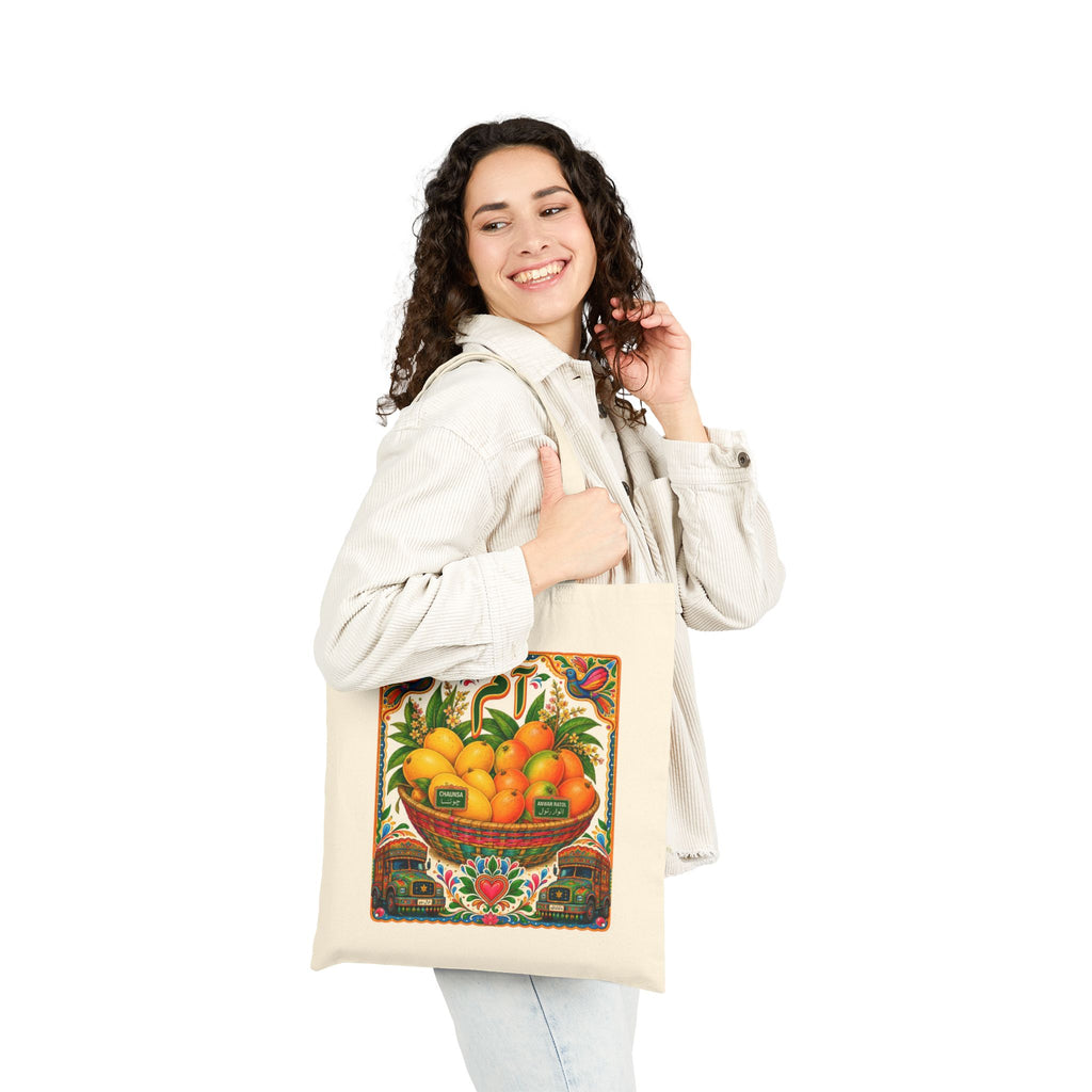 Mango Basket Cotton Canvas Tote