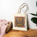 Pakistan Truck Art Cotton Canvas Tote Bag — Vibrant Phool Patti Design
