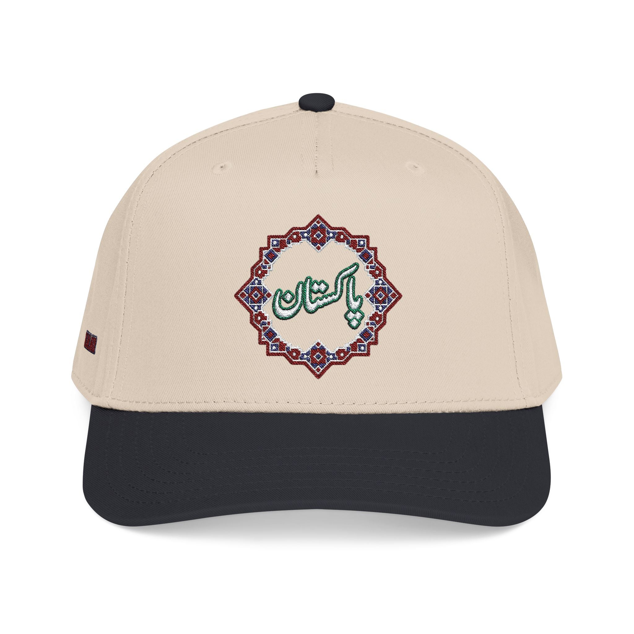Pakistan Ajrak Baseball Cap — Embroidered Mid Profile Hat with Ajrak Motif