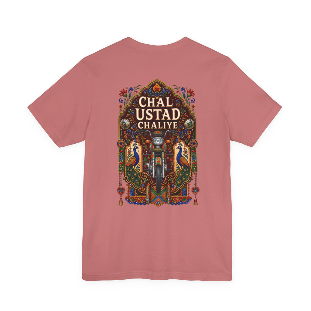 Chal Ustad Chaliye Graphic Tee — Vintage Pakistani Truck Art T‑Shirt