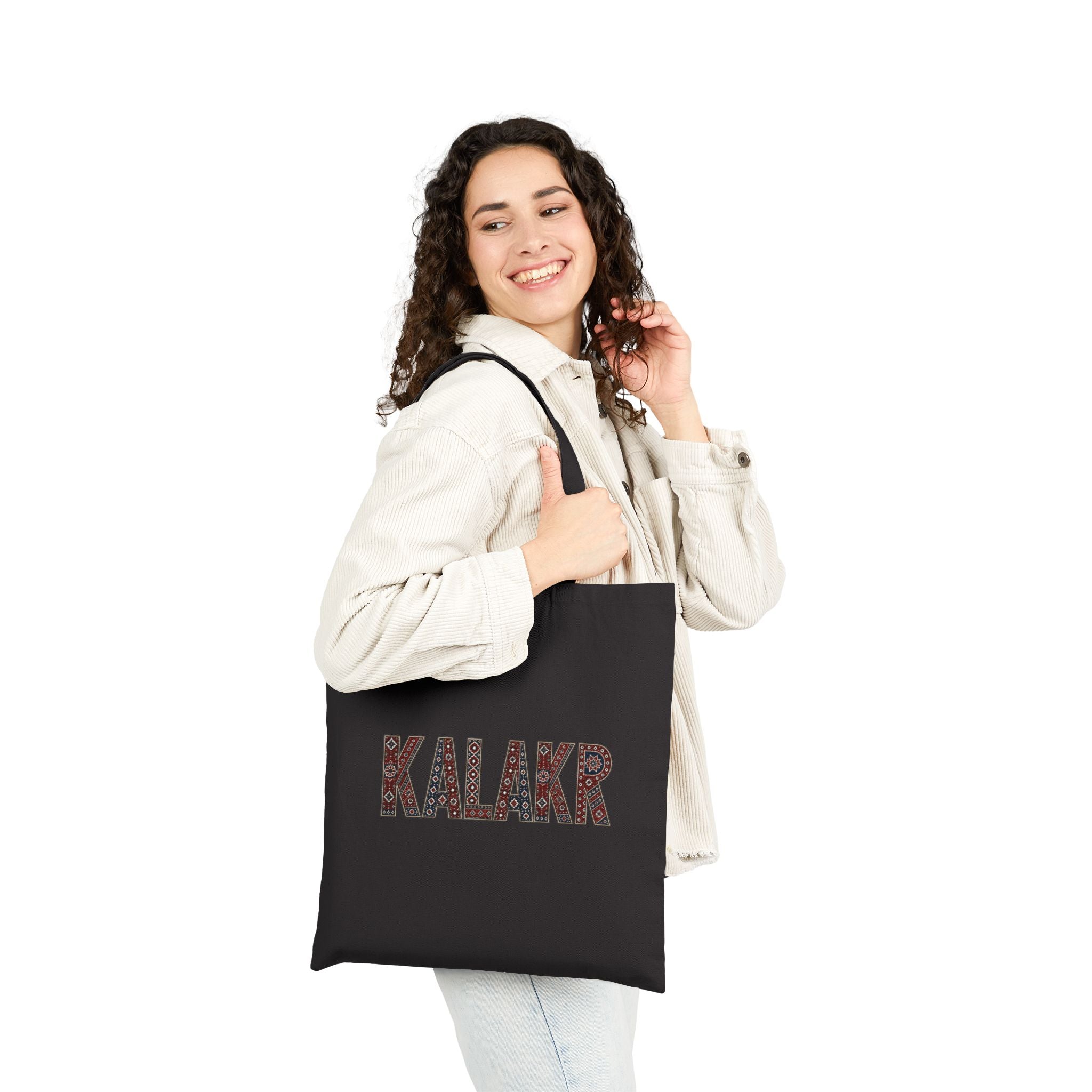Badshahi Mosque Medallion Tote — Decorated Tanga Horse Canvas Tote