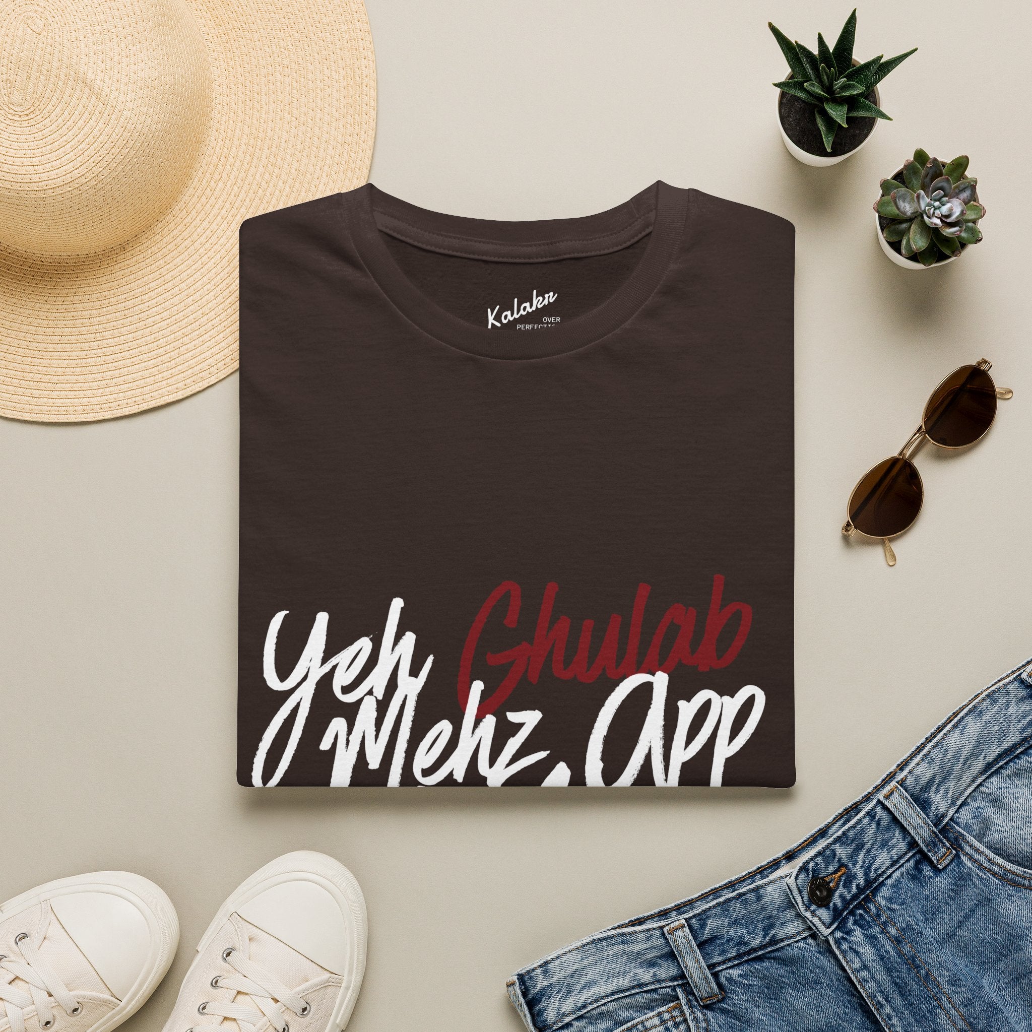 Yeh Ghulab Mehz App Ke Liye - Front & Back Graphic T-Shirt