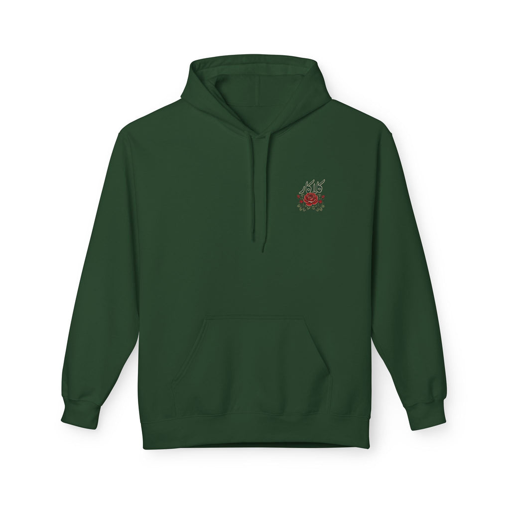 Pakistan Rose Graphic Hoodie — Floral Crescent & Star