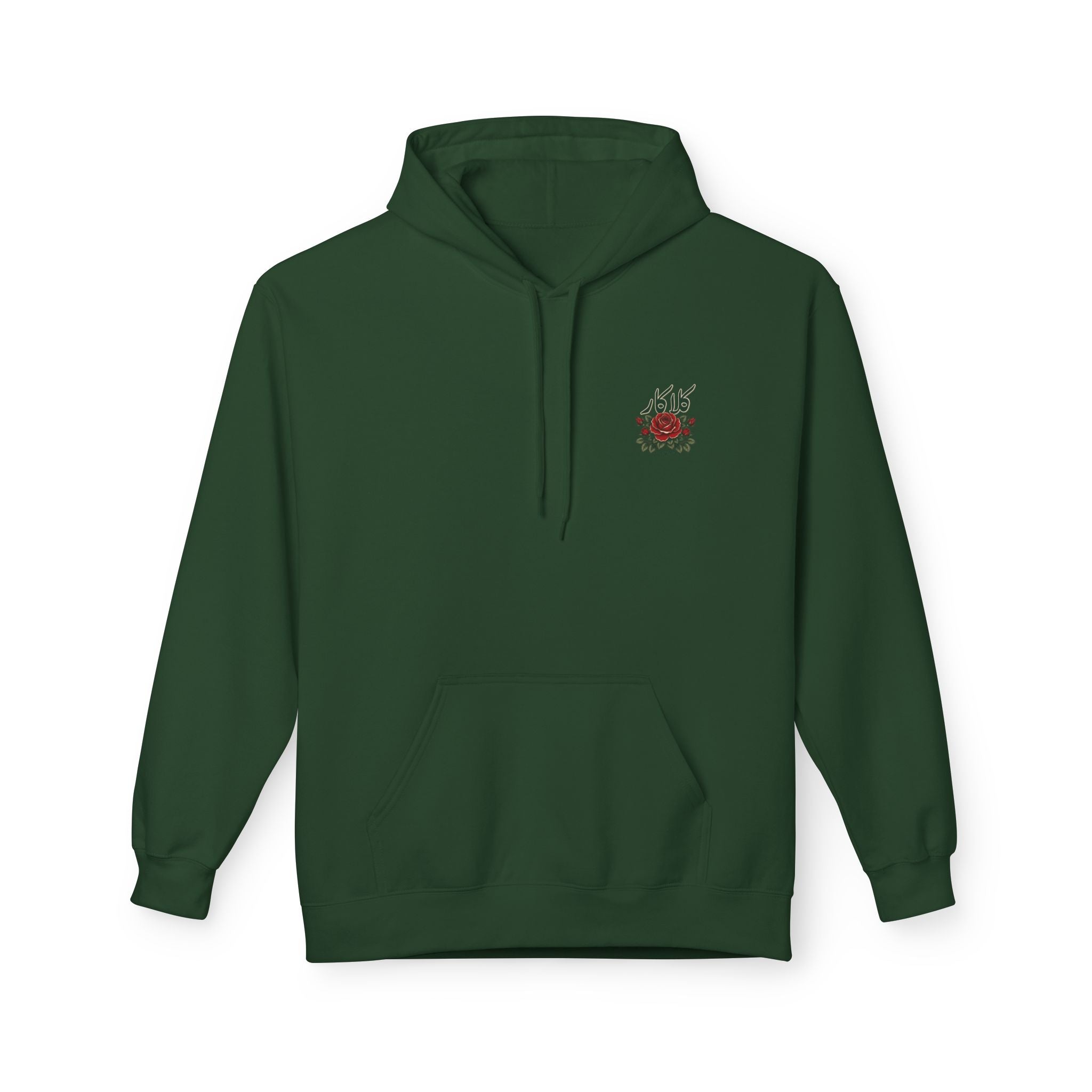 Pakistan Rose Graphic Hoodie — Floral Crescent & Star