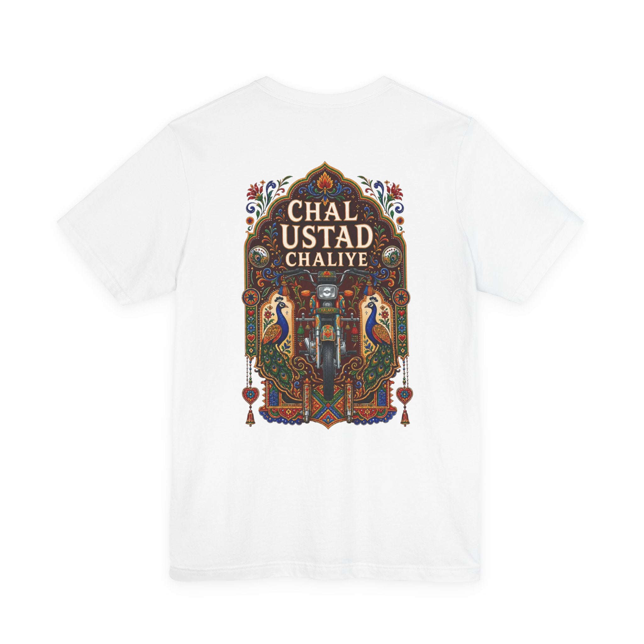 Chal Ustad Chaliye Graphic Tee — Vintage Pakistani Truck Art T‑Shirt