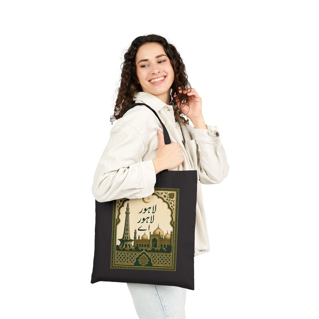 Lahore Lahore Ay Cotton Canvas Tote