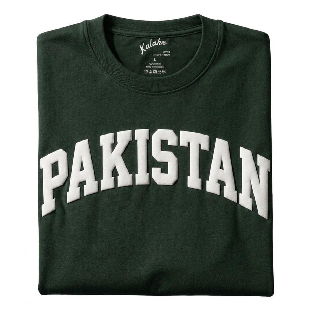 Pakistan Logo Puff Print Oversized T-Shirt